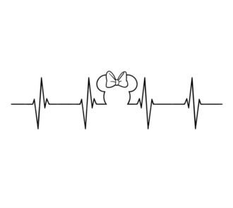 Minnie heartbeat SVG