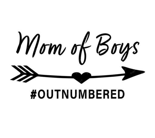 Mom of Boys #outnumbered SVG