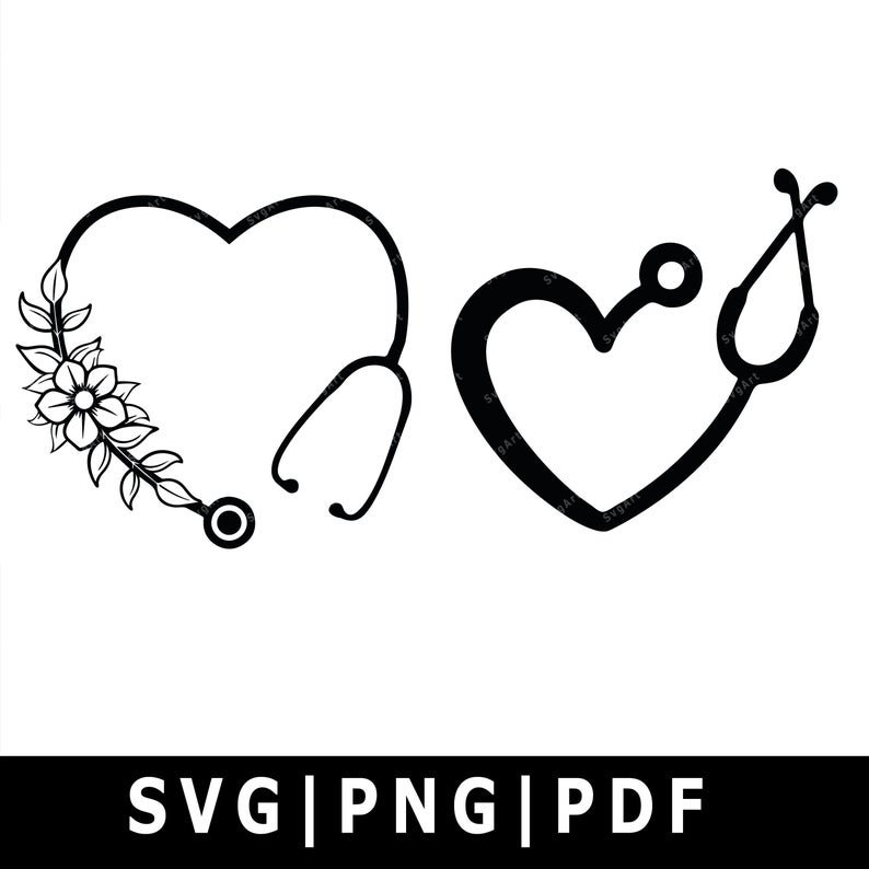 Nurse Heart Svg Png Pdf Cricut Silhouette Cricut Svg Silhouette