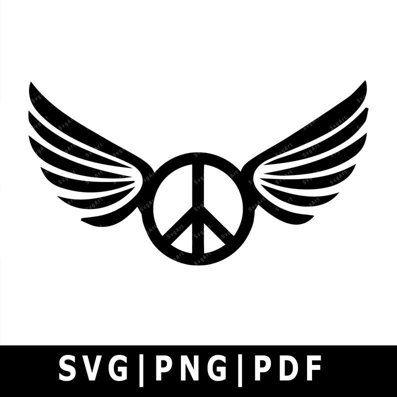 Peace Sign Svg Silhouette