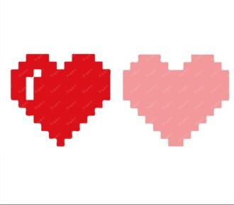 Pixel Art Heart SVG