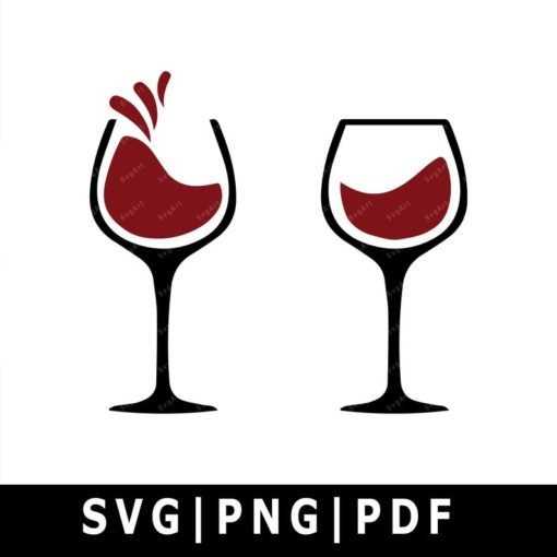 Red Wine Glass SVG