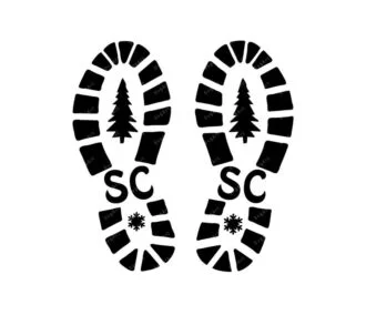 Santa Foot Print SVG