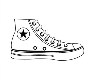 Sneakers Outline SVG