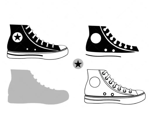 Black Sneakers SVG