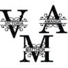 Split Monogram SVG