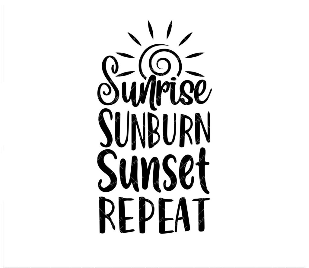 Sunrise Sunburn Sunset Repeat Svg