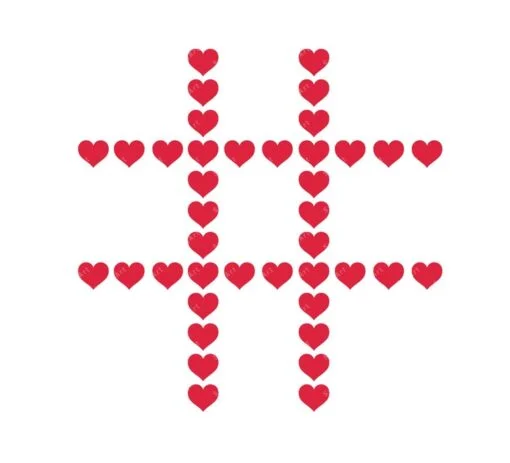 Tic Tac Toe Heart Svg