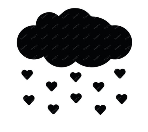 Valentine Rain SVG