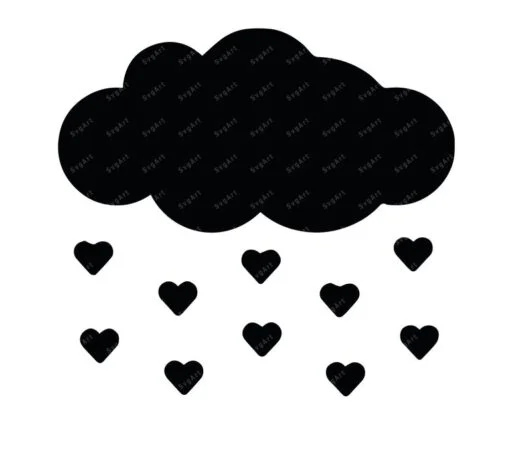 Valentine Rain SVG
