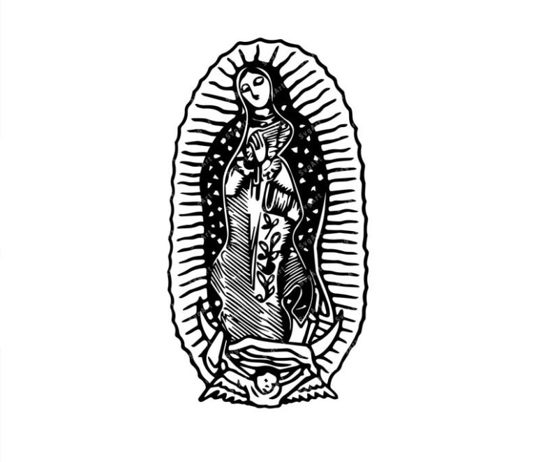 Virgen de Guadalupe SVG, PNG, PDF, Religious svg, Lady of Guadalupe ...