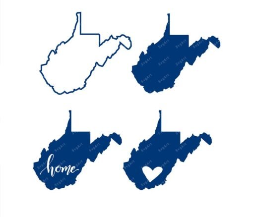 West Virginia Outline SVG