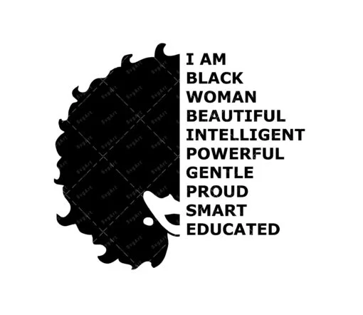 I Am Black Woman SVG