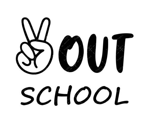 Peace Out School Svg