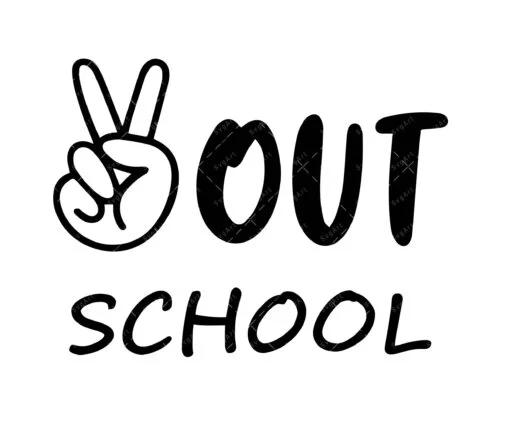 Peace Out School Svg