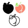 Peach SVG Layered