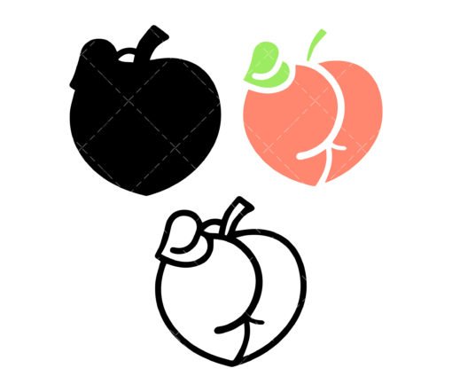 Peach SVG Layered