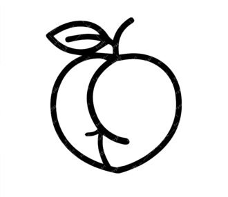 Peach Ass SVG cut file