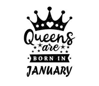 Queens are born in january SVG