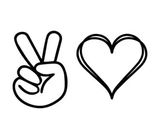 Peace and Love SVG