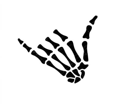 Skeleton Shaka Sign SVG