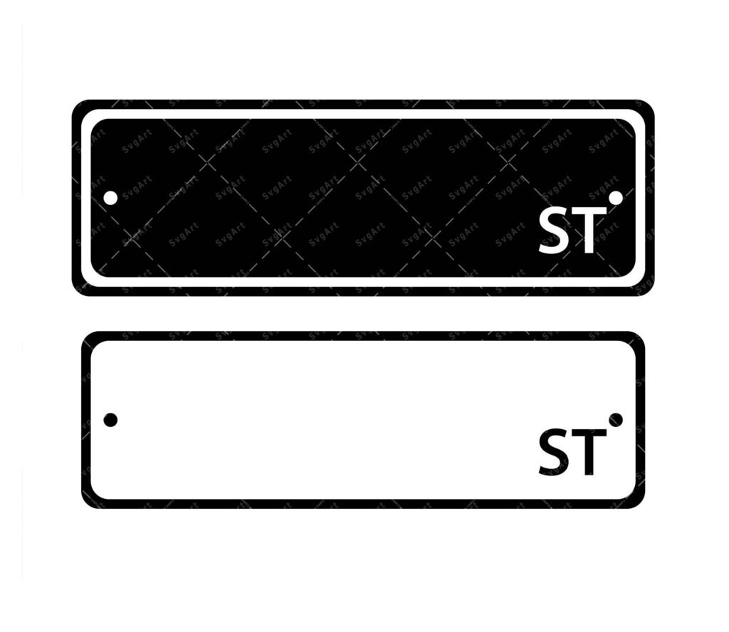Fashion Brand Street Road Sign Svg Cricut File Silhouette, Png