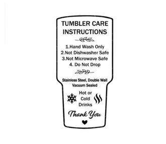 Tumbler Cup Care Instruction Label Care Card SVG Cut File Vector –  DNKWorkshop