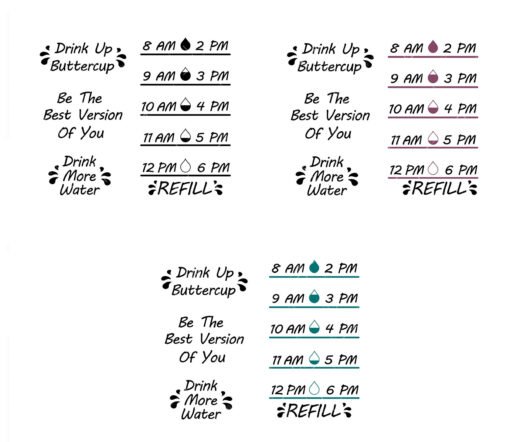 Water bottle tracker SVG
