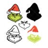 Grinch Face Layered SVG