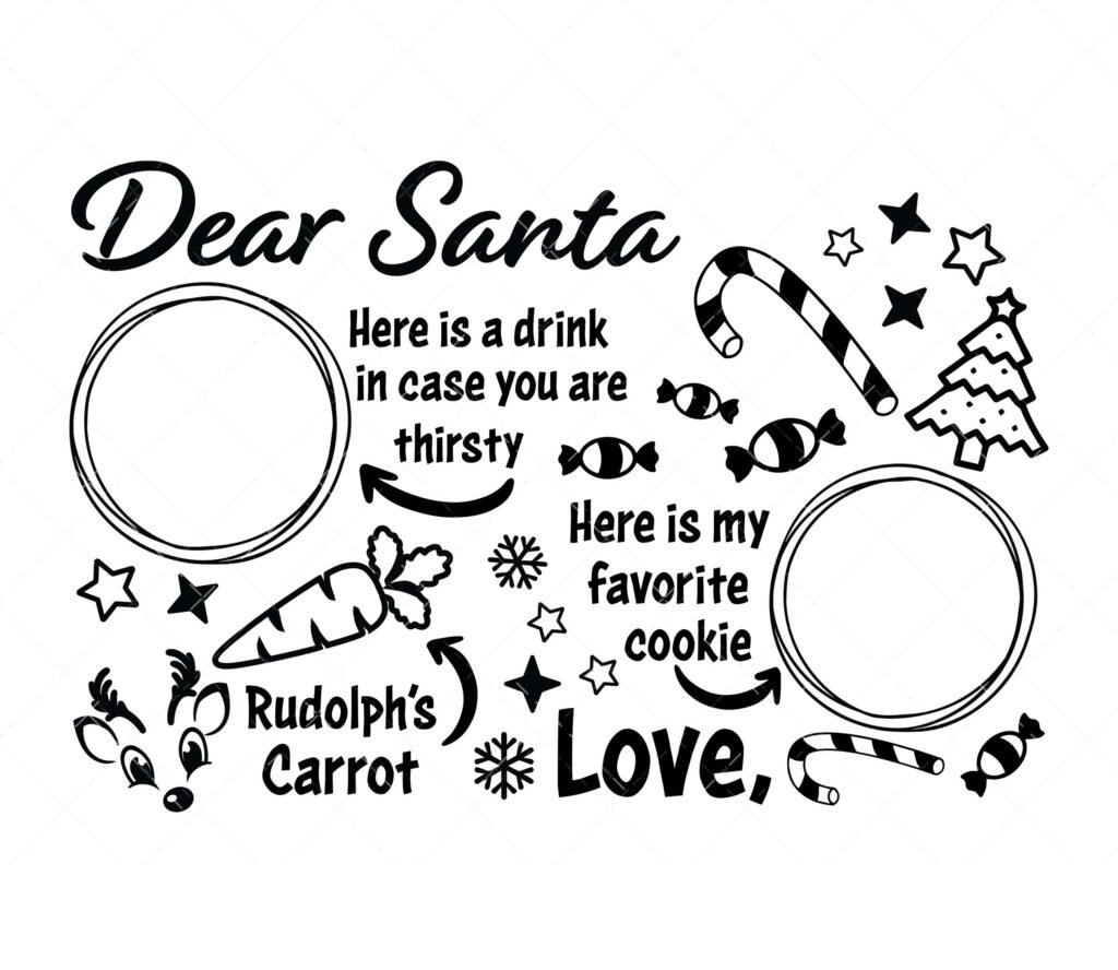 Santa Tray SVG, PNG, PDF, Santa Tray clipart, Christmas svg