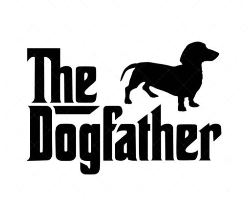 dogfather dachshund svg