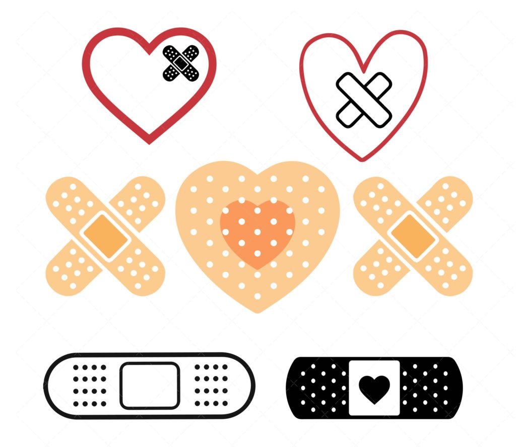 Bandage SVG, Bandage Heart SVG
