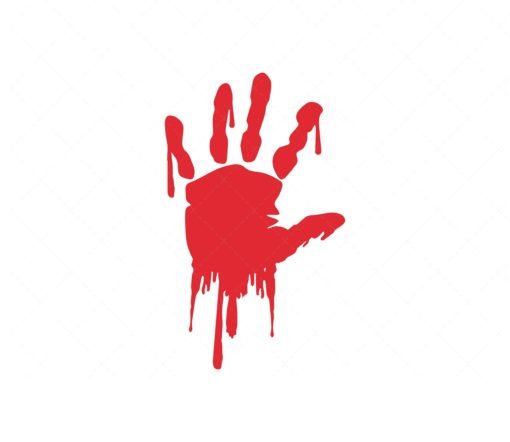 Bloody Hand Print SVG