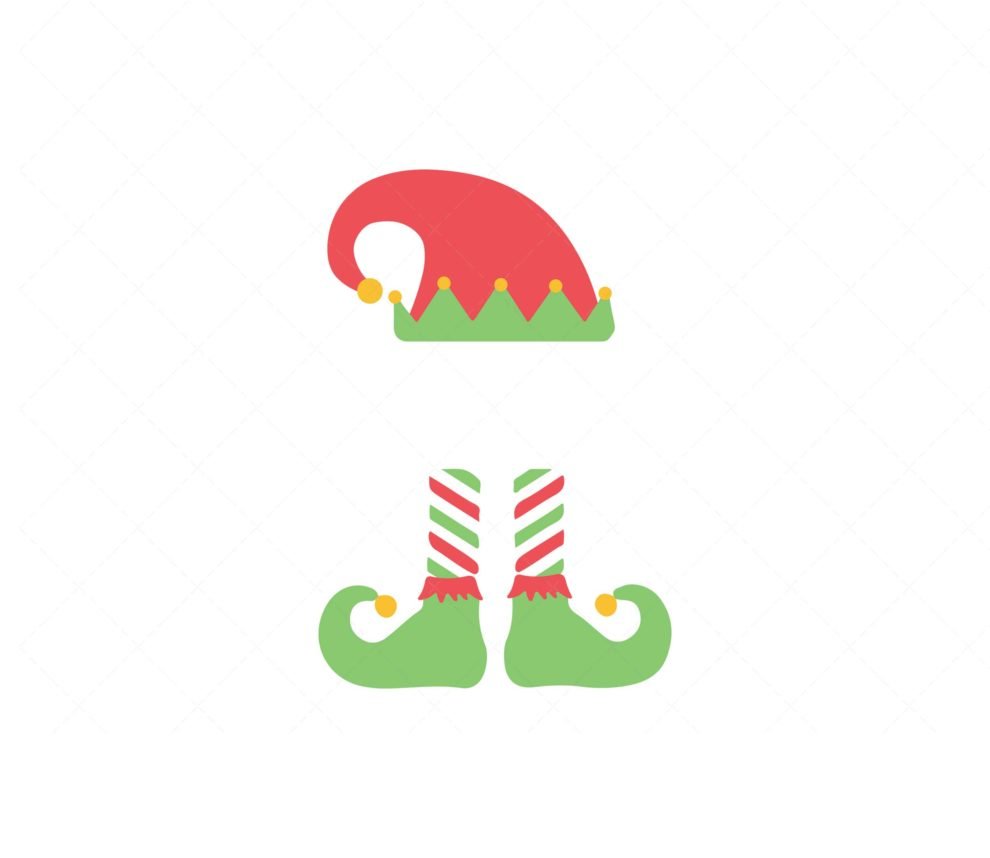 Elf Hat SVG, PNG, PDF, Elf Socks SVG, Christmas SVG cut file