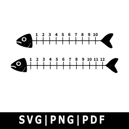 Fish ruler svg