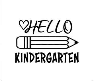 Hello Kindergarten SVG