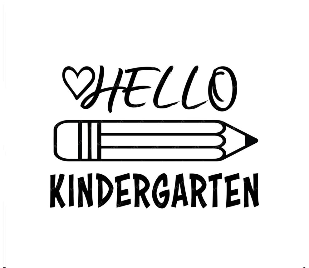 Hello Kindergarten SVG, PNG, PDF, Back to School SVG