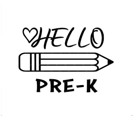 Hello Pre-k SVG, PNG, PDF, Back to School SVG