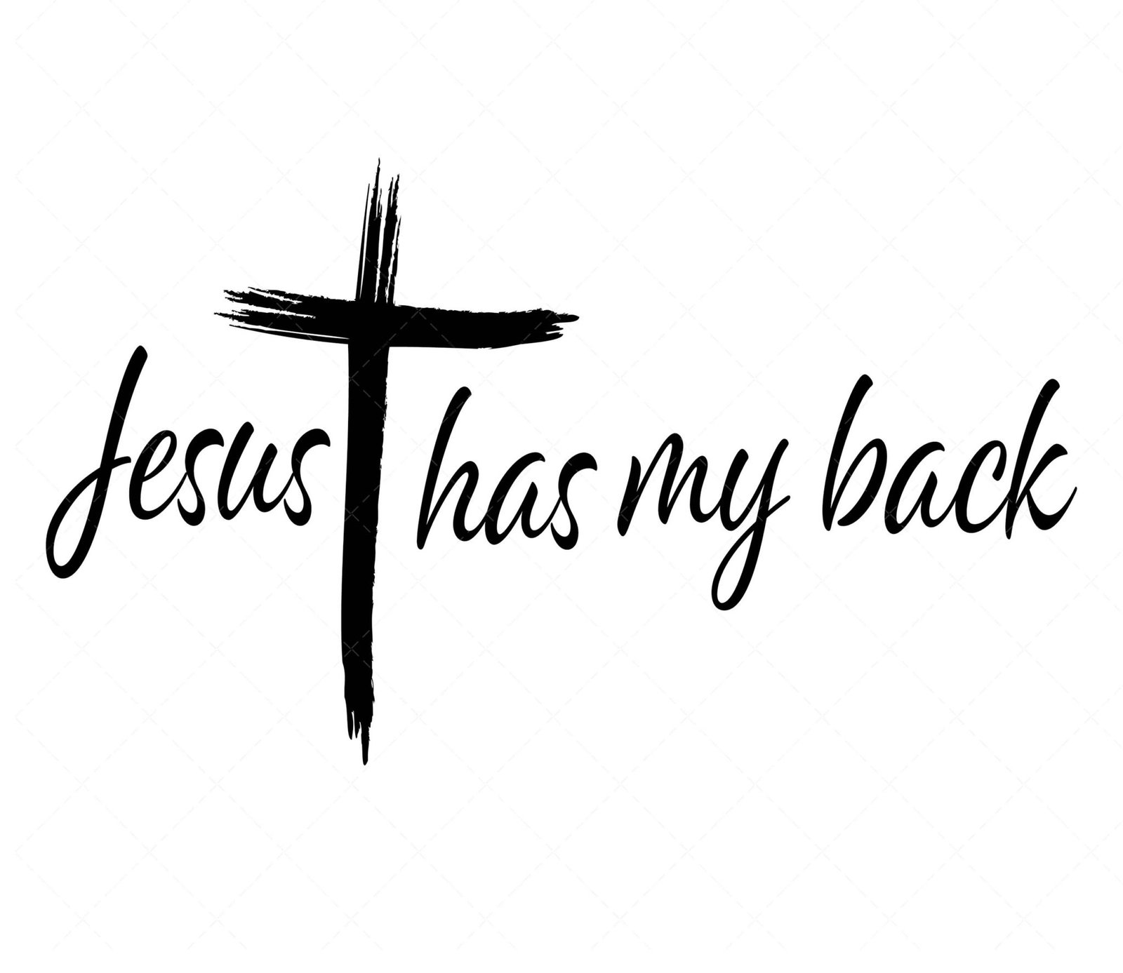 Jesus Has My Back SVG PNG PDF Religious SVG