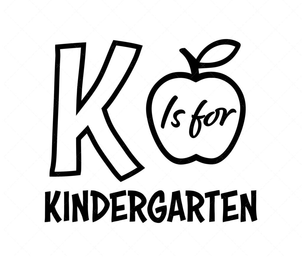 k is for kindergarten SVG