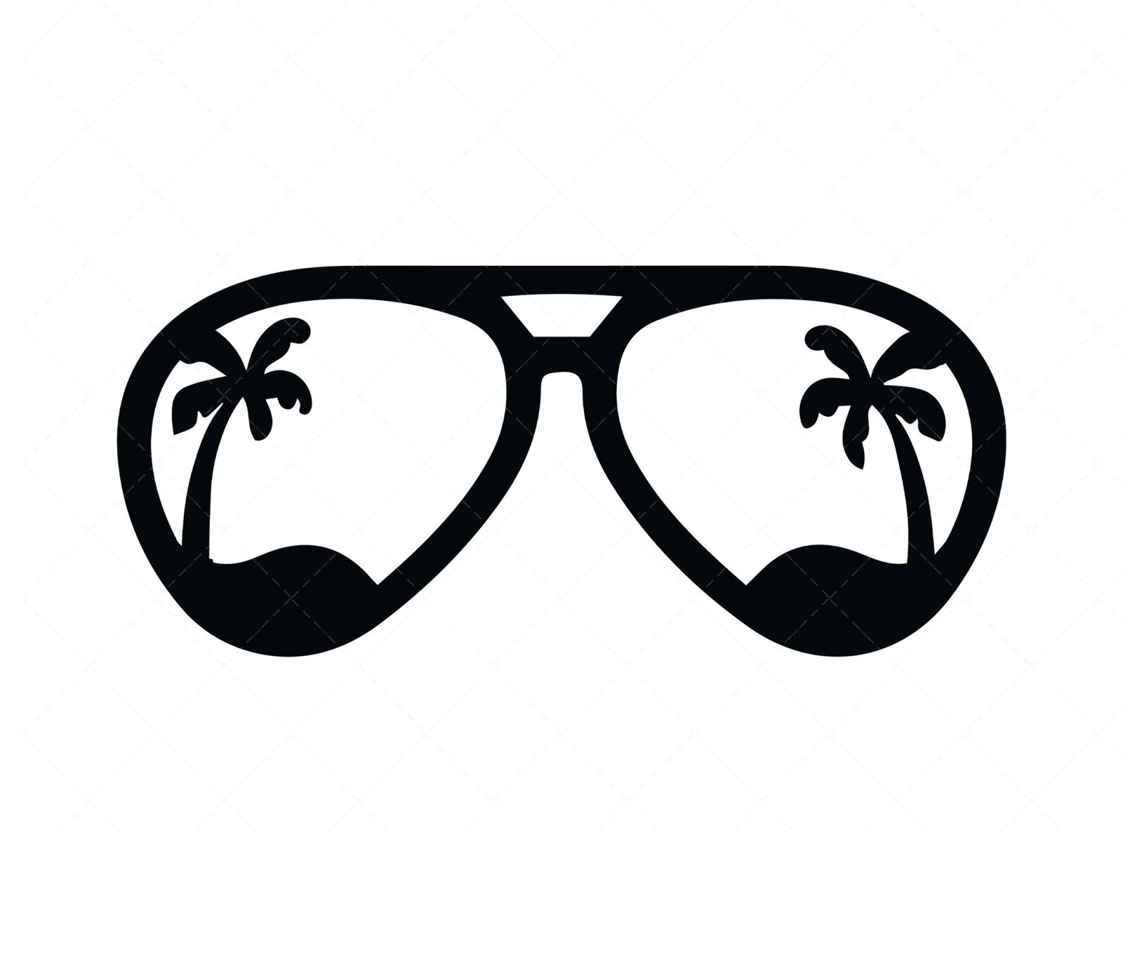 Palm Tree Sunglasses Svg Png Pdf Aviators Svg Beach Svg Palm Tree Svg