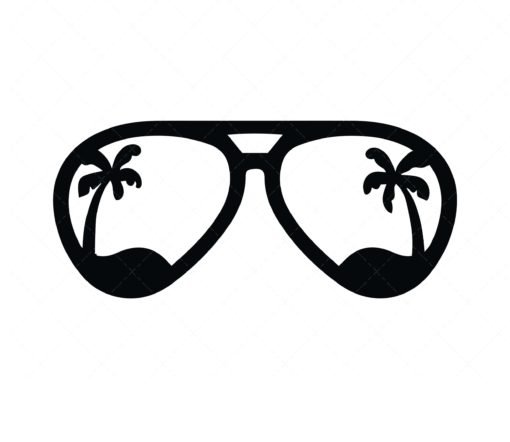 Palm Tree Sunglasses SVG