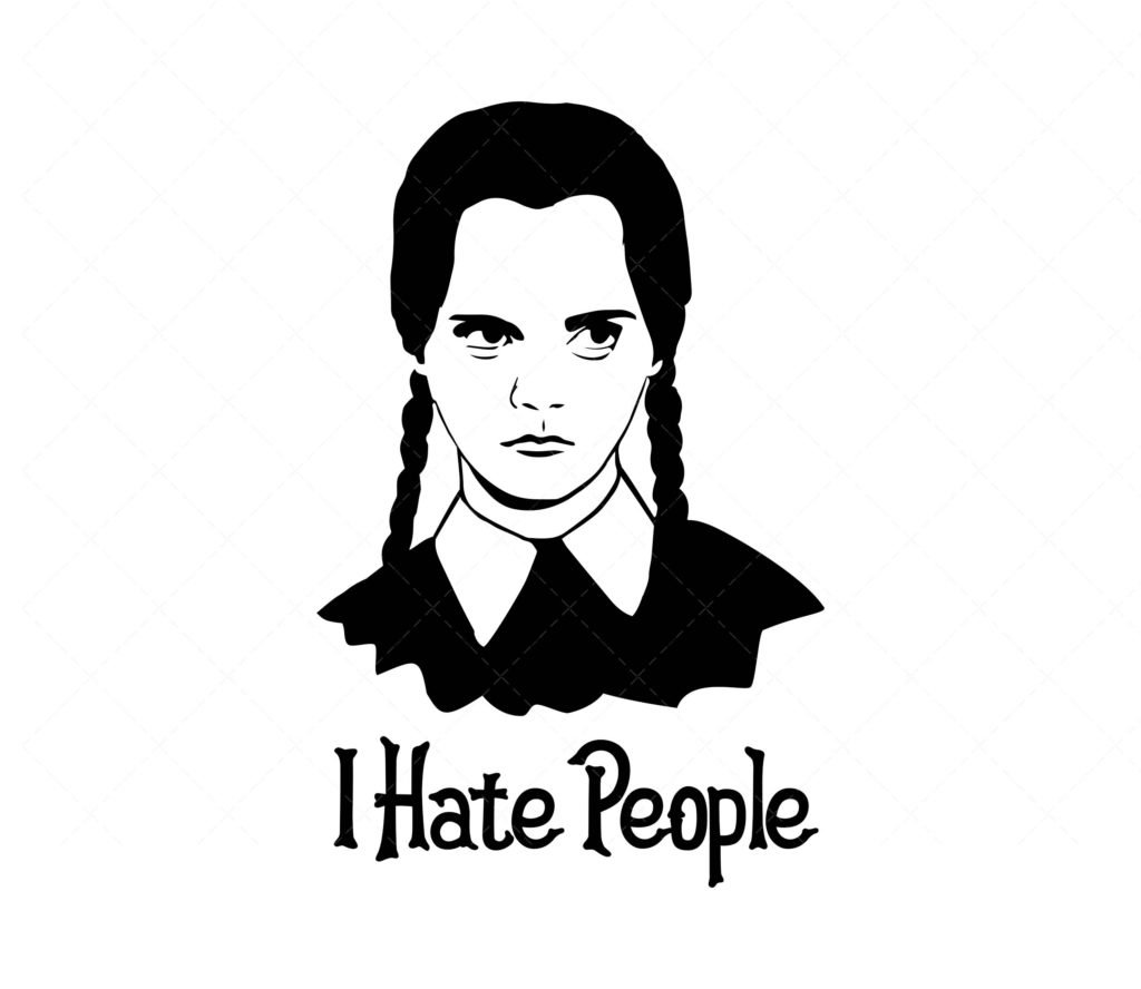 I Hate People SVG, PNG, PDF, Wednesday Addams SVG, Poison SVG