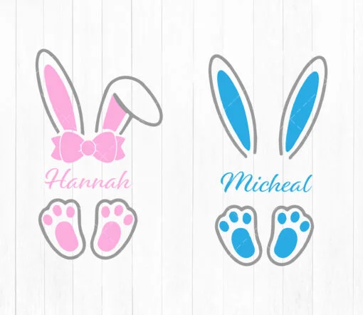 Bunny Name Frame SVG