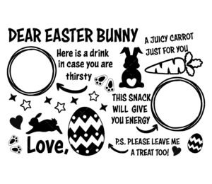 Easter Tray SVG, PDF, PNG, Easter Bunny Tray SVG
