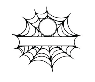 Halloween Spiderweb Monogram SVG