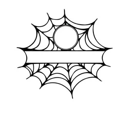 Halloween Spiderweb Monogram SVG