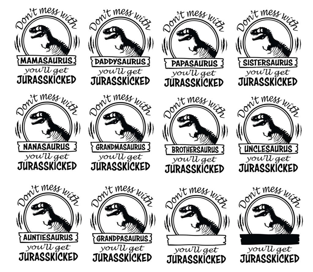 Jurasskicked Family Bundle SVG