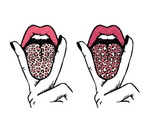 leopard tongue svg
