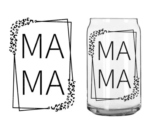 Leopard Frame Mama SVG